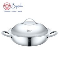 Buffalo 牛頭牌 316不銹鋼五層複合金雙耳平底鑊連不銹鋼蓋 32cm (PNBF-0632W) - 包送貨