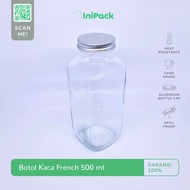 500 Square Glass Bottle ML 500 French Bottle/ ML - Coffee Drink Bottle