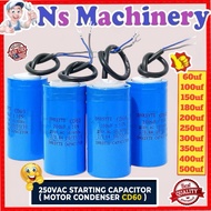 CD60 Motor Starting Capacitor 250VAC Condenser Kapacitor C/W Wiring 60uf 100uf 150uf 180uf 200uf 250