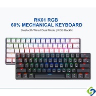 Lowest priceRoyal Kludge RK61 RK71 bluetooth wireless Wired 60% Mechanical Gaming Keyboard backlight wireless keyboard FEPP