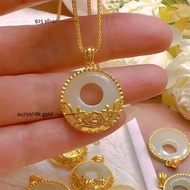 cod 18k Gold Real Hetian Jade Pendant Authentic Pure AU750 Pendant Necklace Present Fine Jewelry hot