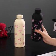 1pc Bow Series 500ml/17oz Double-Wall Stainless Steel Vacuum Insulated Water Bottle, Suitable For Gy