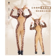 Sika Deer Costume cosplay Animal Costume Khaki Spotted Deer Christmas Costume Stage Performance Clot