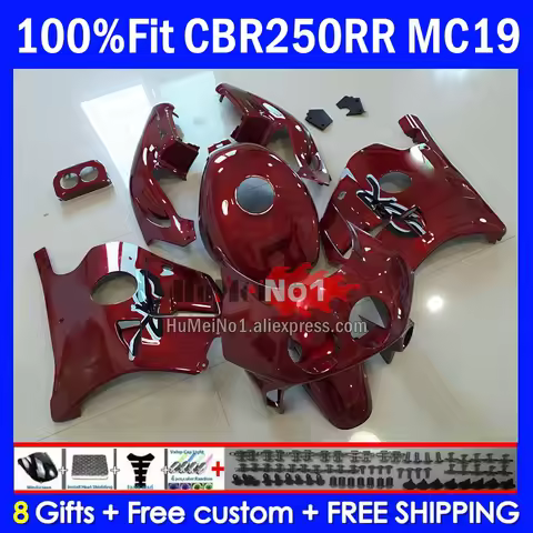 Injection Body Kit For HONDA MC19 wine red CBR250RR CBR250 CBR 250 RR CC 88 89 36MC.24 CBR 250CC 250