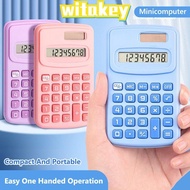 WITAKEY Mini Pocket Calculator, 8-Digit Silent Scientific Calculator, Cartoon Large LCD Display 8-Di