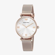 นาฬิกาข้อมือผู้หญิง Emporio Armani Retro Silver Dial - Rose Gold AR1956