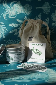 香氛旅行蠟燭|海龜—海鹽與鼠尾草|藍色水族館