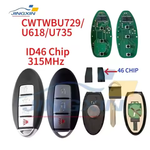Jingxin 3/4 button 315MHZ 46chip For 2007-2012 Nissan SENTRA Remote Smart Key FOB 285E3-EW82D CWTWBU