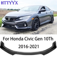 HTTYYX Car Front Bumper Splitter Lip Diffuser Body Kit Spoiler Guard for Civic Hatchback/Sedan/Coupe