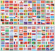 DOITOOL Flags of The World Stickers for Soccer Fans - 2026 USA Canada Mexico Tournament Decor - 7 Sh