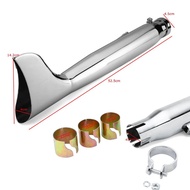 For Ural K750 M1 M72 Motorcycle Retro Silver Fishtail Exhaust Muffler 24HP 32HP Engine Part CaseR71 