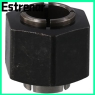 ESTRENAR Router Fittings, 1/2" Steel Router Collet Replacement, Portable M19 Black Silver Router Col
