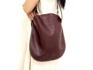 皮革斜背包女式斜背包女式包母親節禮物 手工製作的皮包送給她的