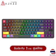 คีย์บอร์ดเกมมิ่ง Ajazz K870T Rainbow Wired+Bluetooth RGB Mechanical Keyboard รับประกันสินค้า 1 ปี Bl