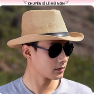 Unisex Curved Brim Fedora Hat, Vitage Style Wide Brim Leather Belt Fedora Hat for Men and Women