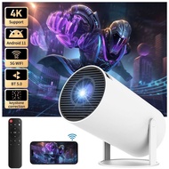 4K Mini Projector 10000 Lumen LED (DUAL Band WiFi 2.4/5GHz) , Built-In Android 11 system, Bluetooth , 1080P WiFi Bluetooth UHD Portable Home Theater (with YOUTUBE, NETFLIX, DISNEY, Mirroring APP...etc) - AUTO Keystone Correction