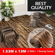Tikar Getah (Lebar 5 kaki) 1.5m x 13m Tebal 0.45mm PVC Vinyl Carpet Flooring
