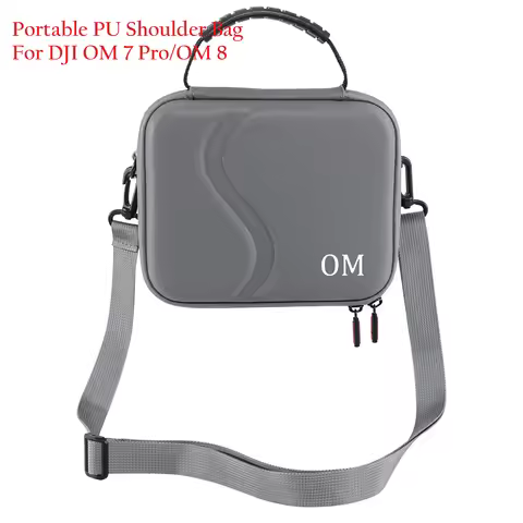 For DJI OM 7 Pro/OM 8 Portable PU Shoulder Bag Gimbal Stabilizer Travel Case for DJI Osmo Mobile 8/7