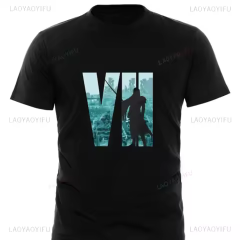Sephiroth FF VII Final Fantasy 7 FF7 Gamer Tops Tee Shirt Final Fantasy Game Characters Printed T Sh