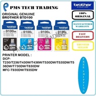 BROTHER ORIGINAL BOTTEL INK BTD100BK BTD100C BTD100M BTD100Y DCP-T230 T236 T430W T436W T530DW
