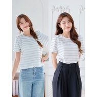 08-347 Oliveia Panama Top Cotton Short Sleeve T-Shirt-2 Colors