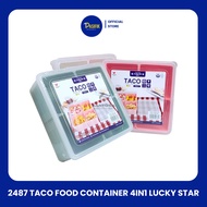 FOOD CONTAINER 2487 TACO 4IN1 LUCKY STAR/ CONTAINER SEKAR 4 LUCKY STAR