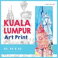 [MERDEKA 118] KLCC/ KL Tower/ Iconic Landmark in KL/ Postcard/ Sketching/ Drawing/ Painting/ Art Pri