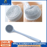 [in stock]Double-sided Shower Body Brush Silicone Long Handle Bathroom Wash Brushs Bathing Back Mass
