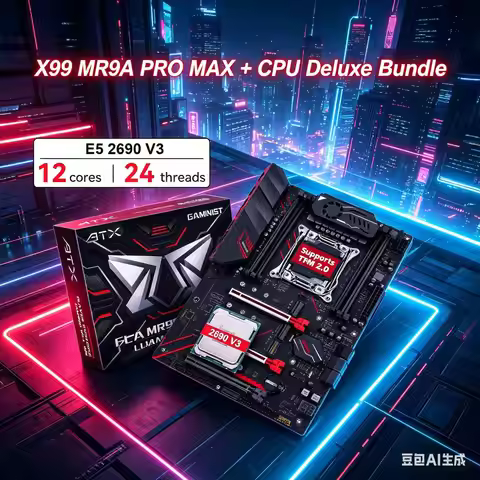 MACHINIST X99 MR9A PRO MAX Optional Motherboard Deluxe Kit LGA2011-3 Xeon E5 2690 V3 CPU DDR4(MAX 12