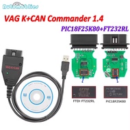VAG K CAN Commander 1.4 FTDI PIC18F25K80 K+CAN 1 4 OBD 2 OBD2 Auto Car Diagnostic Tools Interface CO