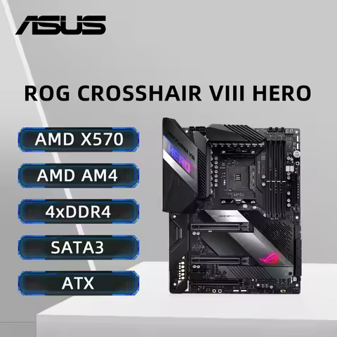 ASUS ROG Crosshair VIII Hero Motherboard X570 ATX Gaming AM4 Socket Support 5500 5600 5700X 5800X3D 