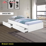 FURNITURE ART Single Bed Frame / Katil single / Katil Bujang /bed frame single / Katil Budak / Single Bed /Drawer Bed