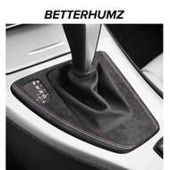 For BMW E90 E92 E93 Serie 3 2005-2012 Car Interior Gear Shifter Panel Trim Sticker Made of Alcantara
