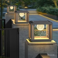 Solar Pillar Head Light Yard Wall Gate Pillar Light Gate Side Pillar Light Outdoor Courtyard Fence P