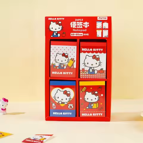 Genuine Sanrio Hello Kitty Notepad Kawaii Pocket Memo Writing Pad for Daily Note Travel School Suppl