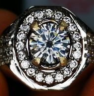 Batu permata real white moissanite
