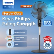 New Philips LED Display Fan, 6 Blade Fan with Remote, Timer, & Aroma Diffuser - CX1520/01 - Black - 
