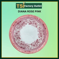 CLAYTAN LOOSE SET - DIANA ROSE PINK Ceramic Plate Pinggan Makan Seramik Kaca Tableware