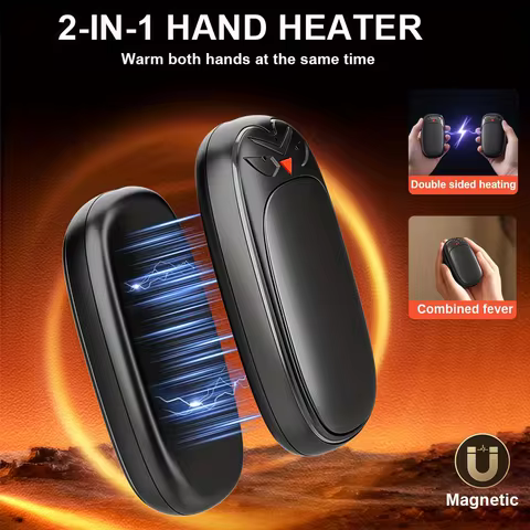 2-in-1 Hand Warmers Rechargeable 2 Pack Magnetic Electric Hand Warmer Portable Pocket Hand Warmer