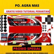PAPERCRAFT / STIKER MINIATUR BUS TRUK LEMBARAN DIY PO. AGRA MAS