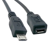 25cm (9.84 inch) Micro-USB Extension Cable - Micro USB Male to Micro B Female