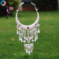 Antique Yingluo Collar Miao Silver Necklace Minority Ethnic Holiday Dance Performance Pemiao