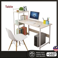 LEXIS L120cm Study Desk Writing Desk Office Table With Book Shelf 3 Tiers