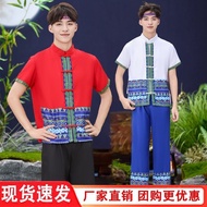 Guangxi March Three Ethnic Costume Adult Men's Minority Ethnic Yao Ethnic Miao Ethnic Costume Dance 