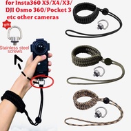 Paracord Camera Wrist Strap Lanyard with 1/4-20 Screw for DJI Osmo 360/Insta360 X5/X4/X3,GO 3,DJI OS