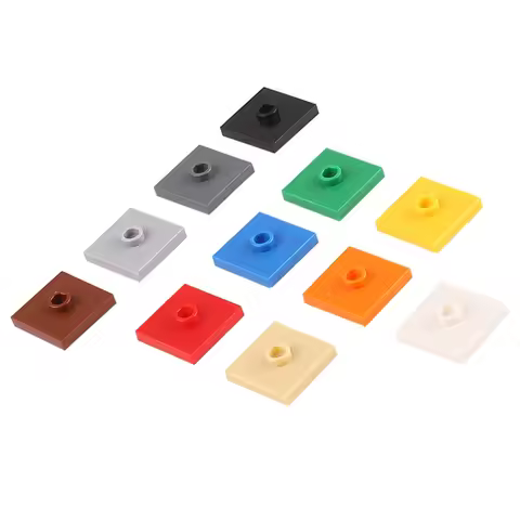 Plate 2x2 W 1 Knob Bricks MOC 87580 23893 Building Blocks Toys Architecture DIY Parts Compatible Wit