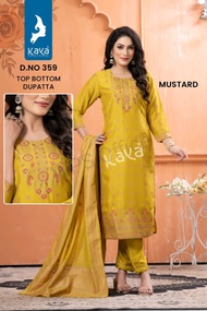 (READY STOCK) MS CREATION  VICHITRA SILK SUITS - TOP  BOTTOM AND DUPATTA ( S TO 6XL)