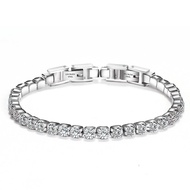 MATRIX TENNIS CUBIC ZIRCONIA BRACELET TITANIUM JEWELLERY GELANG TANGAN ANTI KARAT