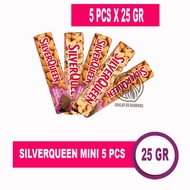SilverQueen 22g Mini Chunky Bar Almond Cashew - Pack of 5 Small Chocolate Mixed Flavors Halal Snack
