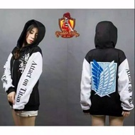 Anime Jacket - SWEATER HOODIE - Jacket SWEATER HOODIE Men-Women ANIME ATTACK ON TITAN SNK KANJI BASEBALL COSPLAY-Jacket